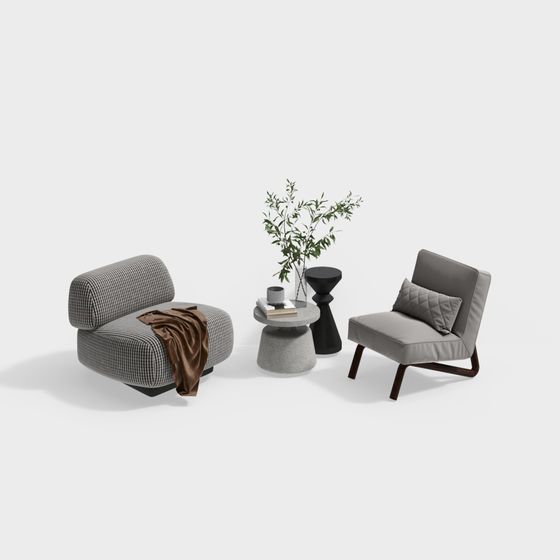 Urban Living Room 3D Model for Designers