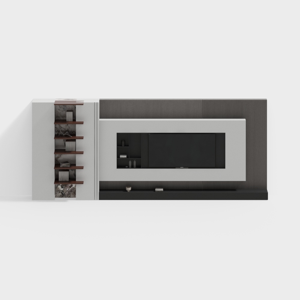 Modern living room TV background wall