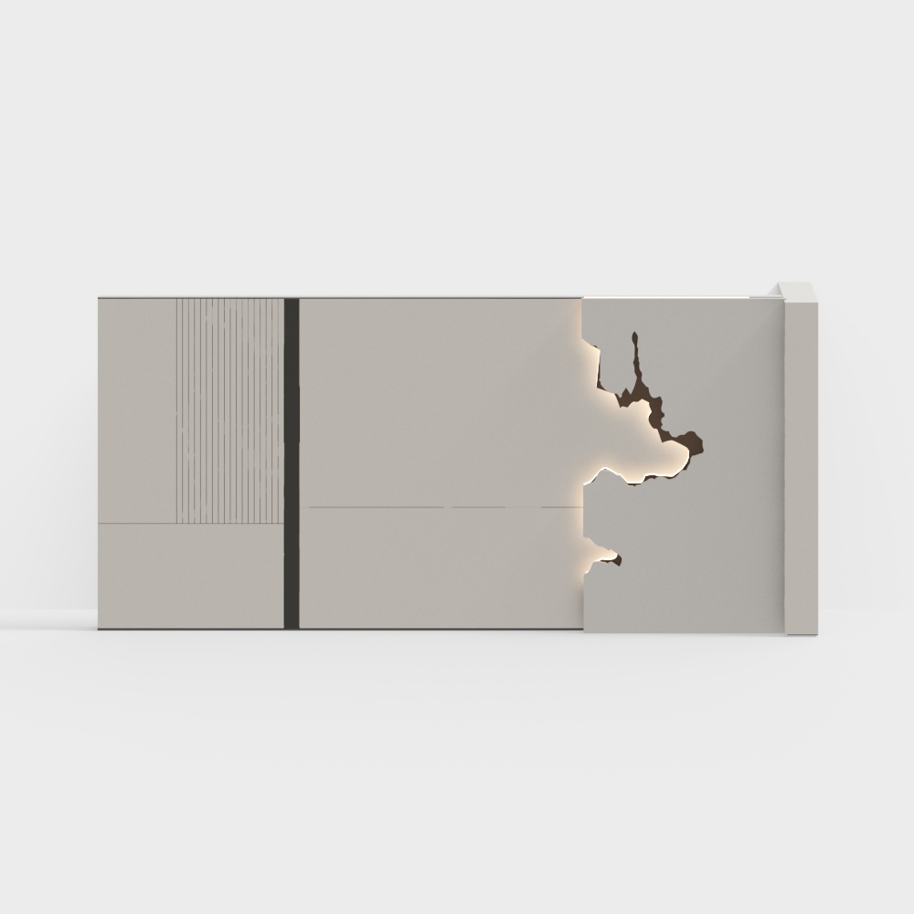 Pared de fondo del dormitorio de estilo crema moderno