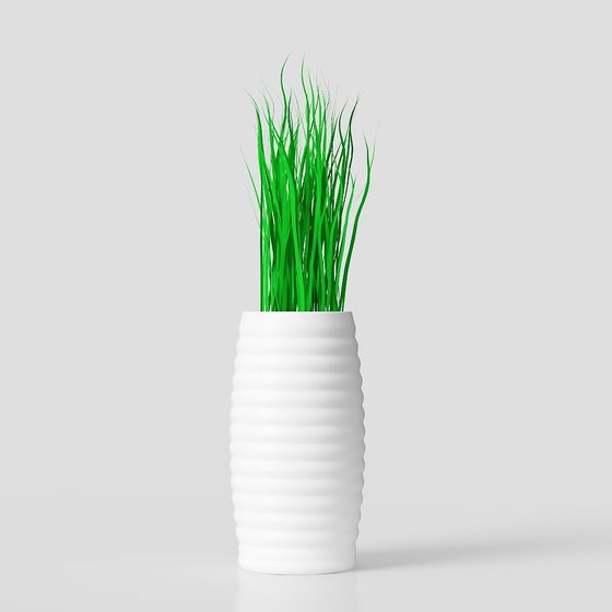 Stylish Greenery Vase 3D model for Creative Projects