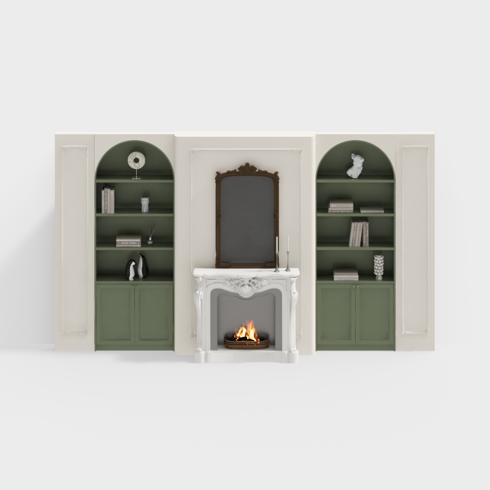 Vách tường bếp lò biệt thự kiểu Pháp