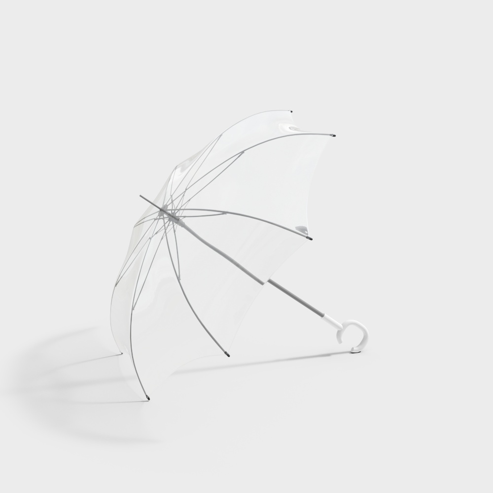 Transparent Minimalist Umbrella 3D model