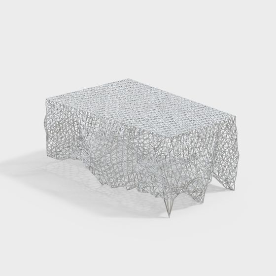 Woven Table 3D model with Low Poly Style
