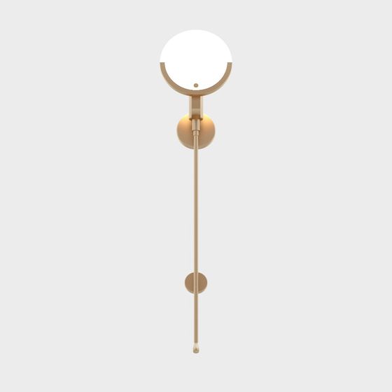 Elegant Low-Poly 3D Lamp Design in Gold and White