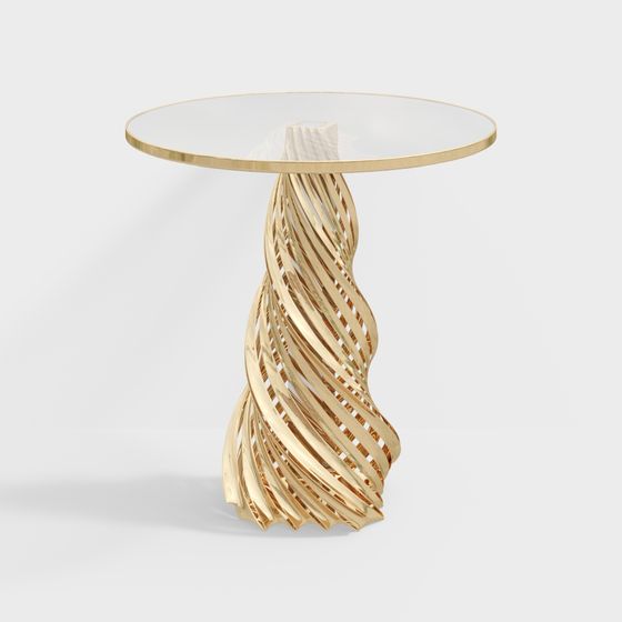 Spiral Gold Table 3D model