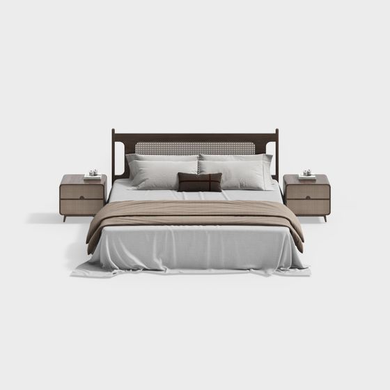 Urban Retreat Bed 3D model for Modern Interiors