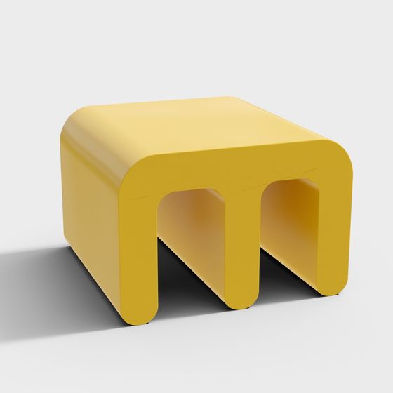 Stylish Cube Stool 3D model