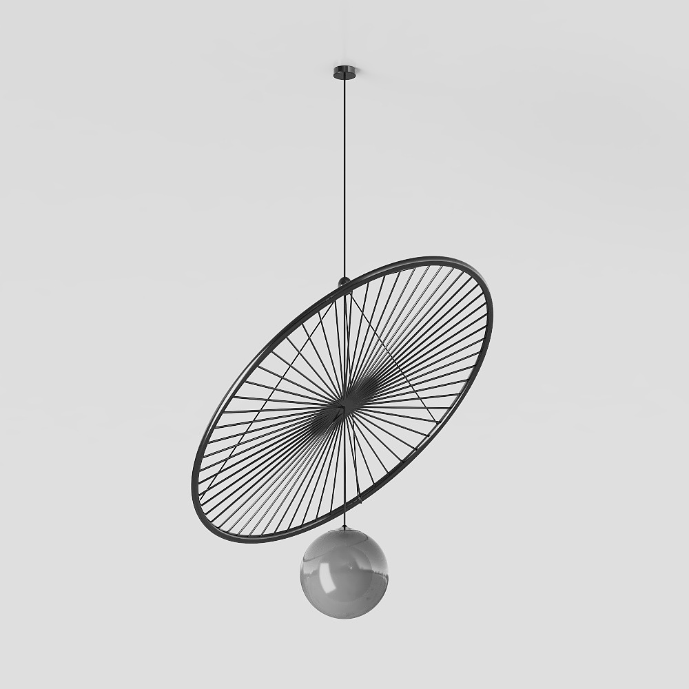 Modern bedroom metal chandelier