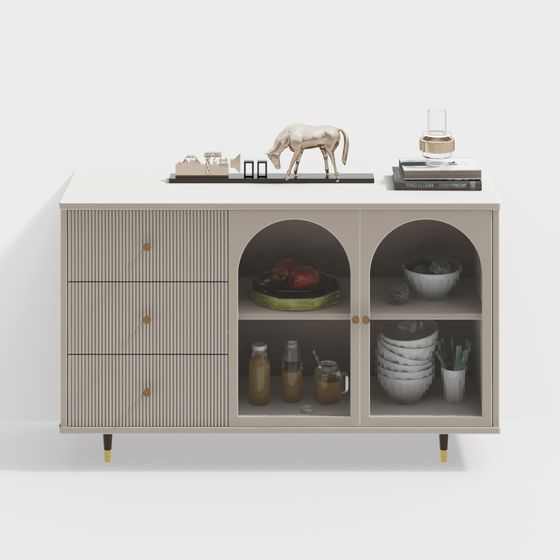 Stylish Modern Storage Cabinet 3D model