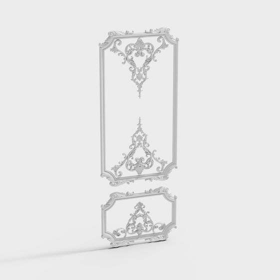 Baroque Panel 3D model