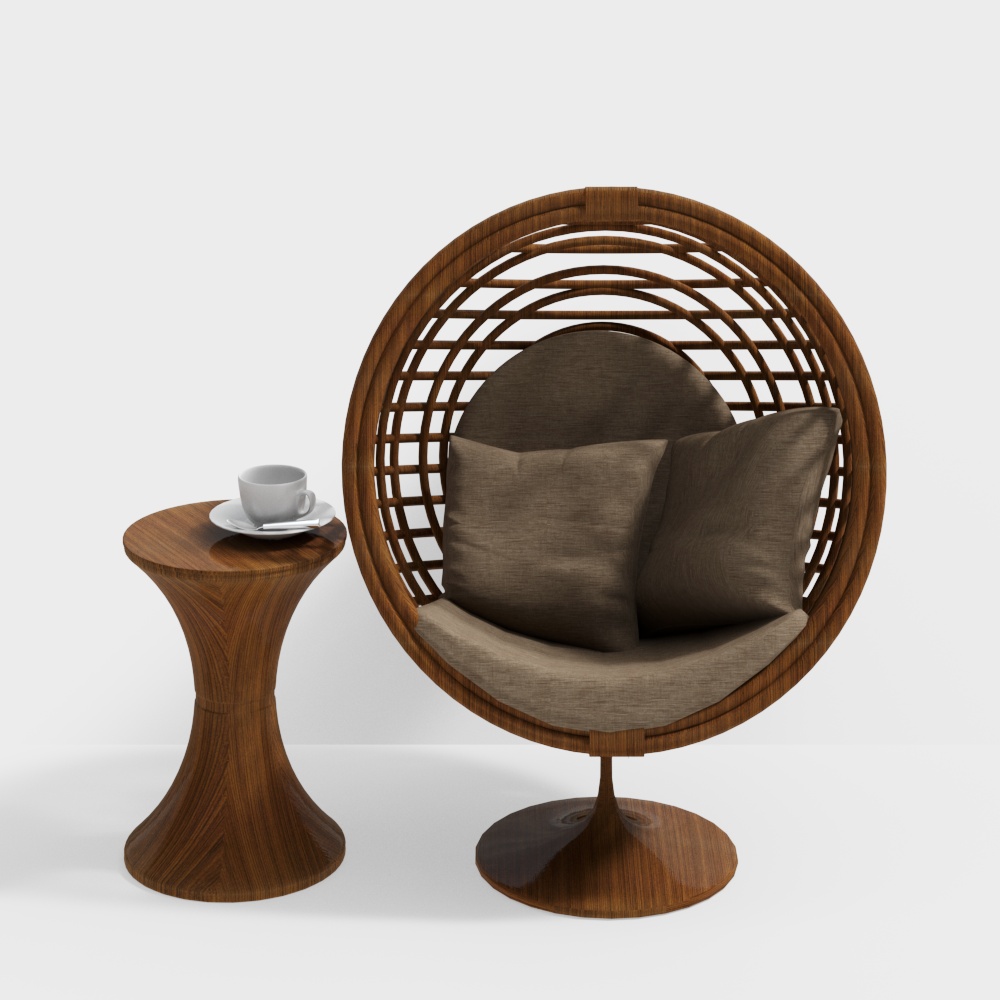 Garden leisure table and chair