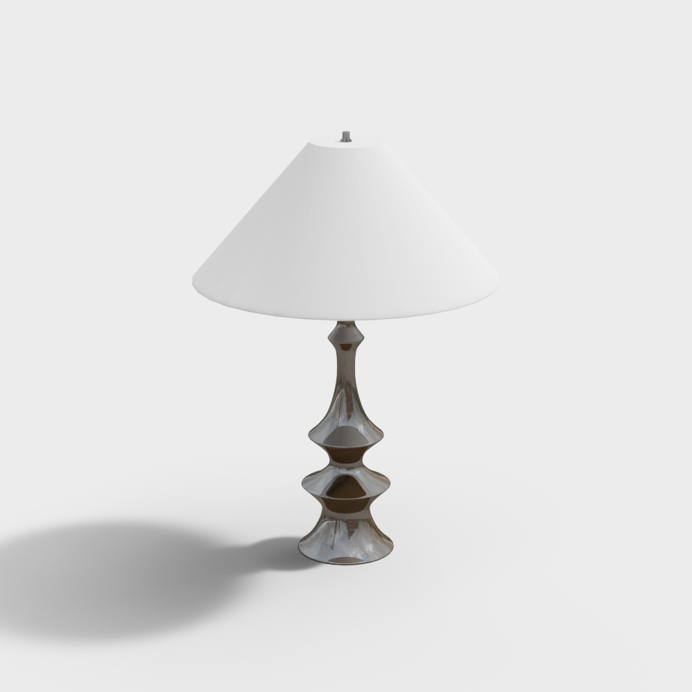 Elegant Low-Polygon Table Lamp 3D Model – Modern Lighting