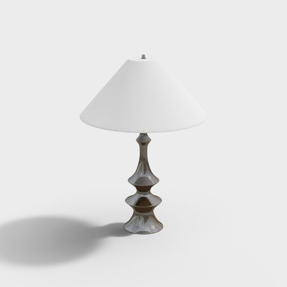 Elegant Low-Polygon Table Lamp 3D model