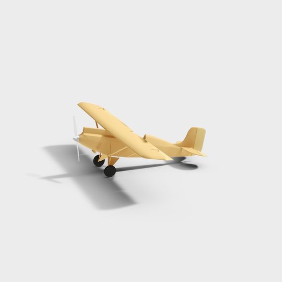 Low-Poly Aircraft 3D Model for Creative Projects