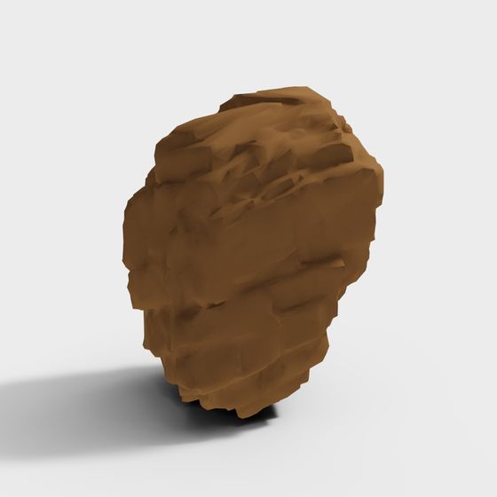 Low Poly Rock 3D Model Design