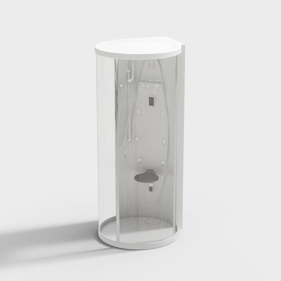 Modern Shower Room 3D model for Interior Designs