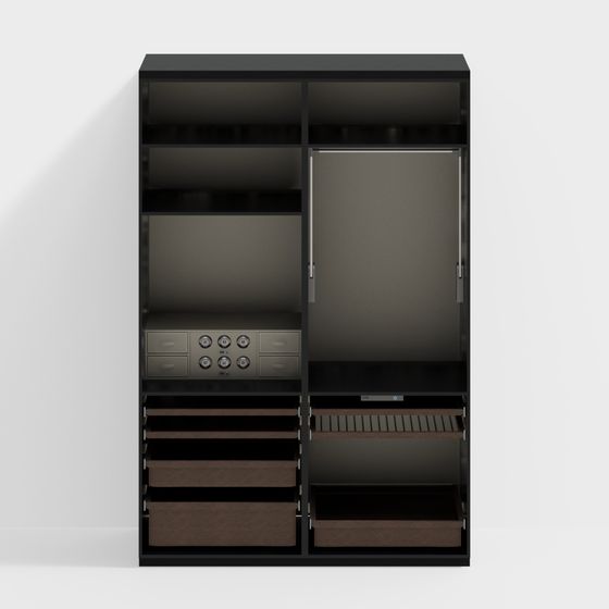 Stylish Urban Storage Cabinet 3D model