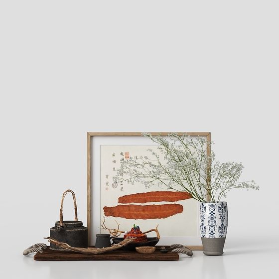 Low Poly East Asian Decorative 3D Model