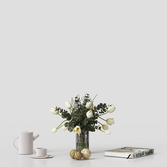 Tranquil Vase 3D model for Modern Interiors