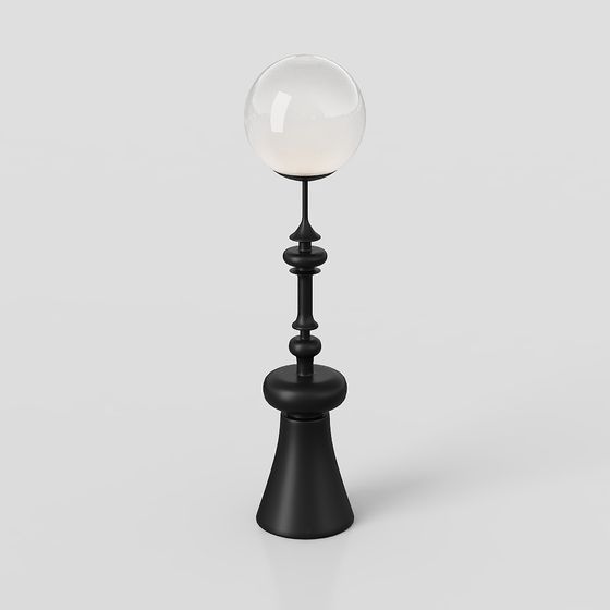 Elegant Low-Poly Street Lamp 3D Model