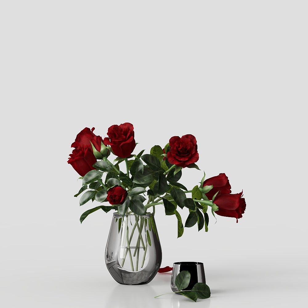 Modern bedroom glass vase