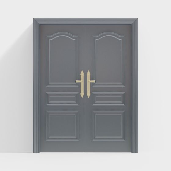Elegant Double Door 3D model for Modern Design