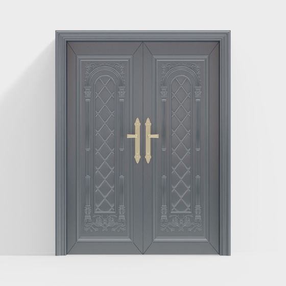 Elegant Gothic Door 3D model