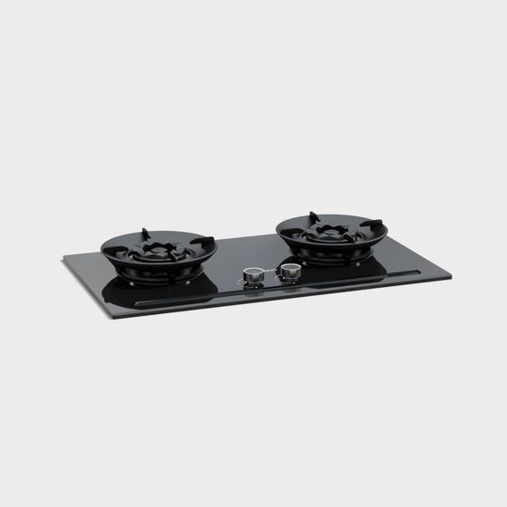 Stylish Low-Poly Gas Stove 3D model