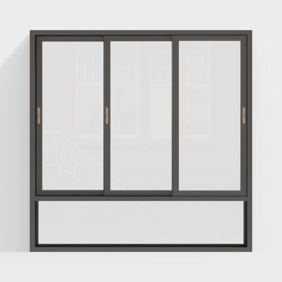 Stylish Low-Poly Window 3D model for Modern Spaces