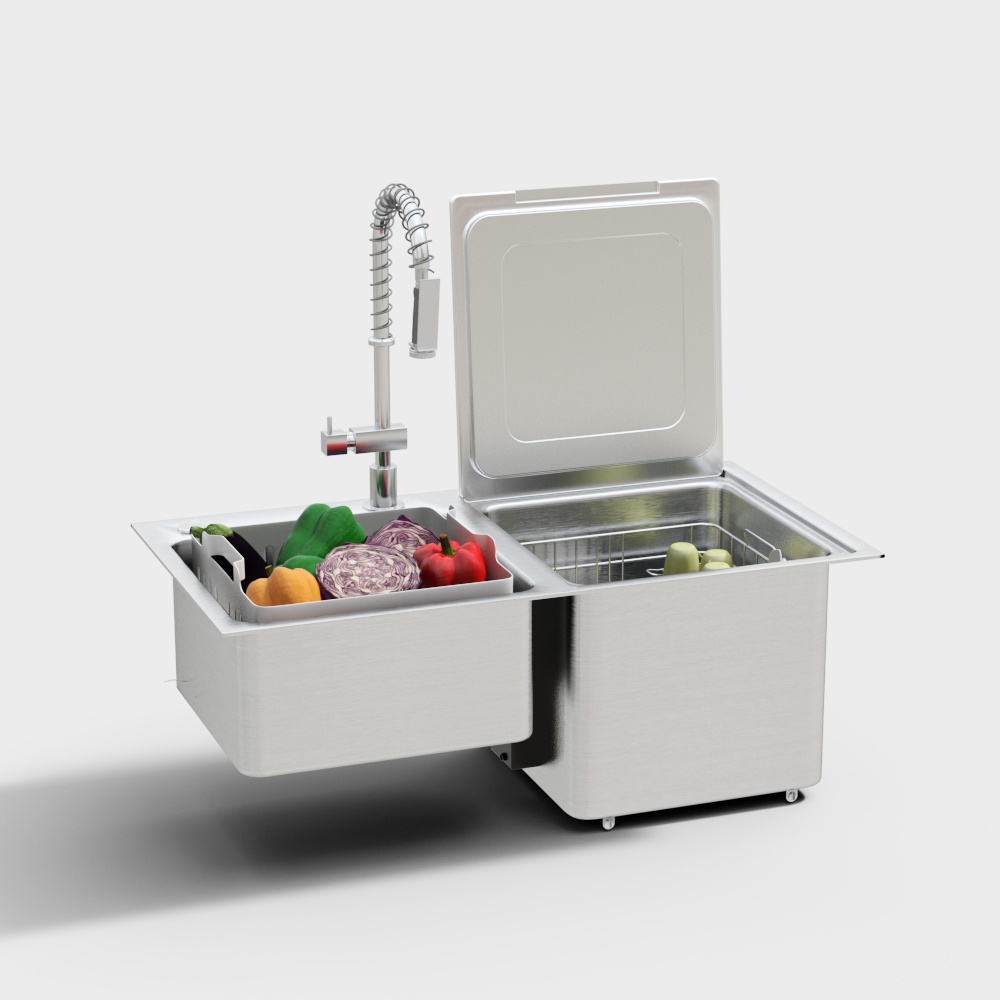 Modern kitchen sink dishwasher