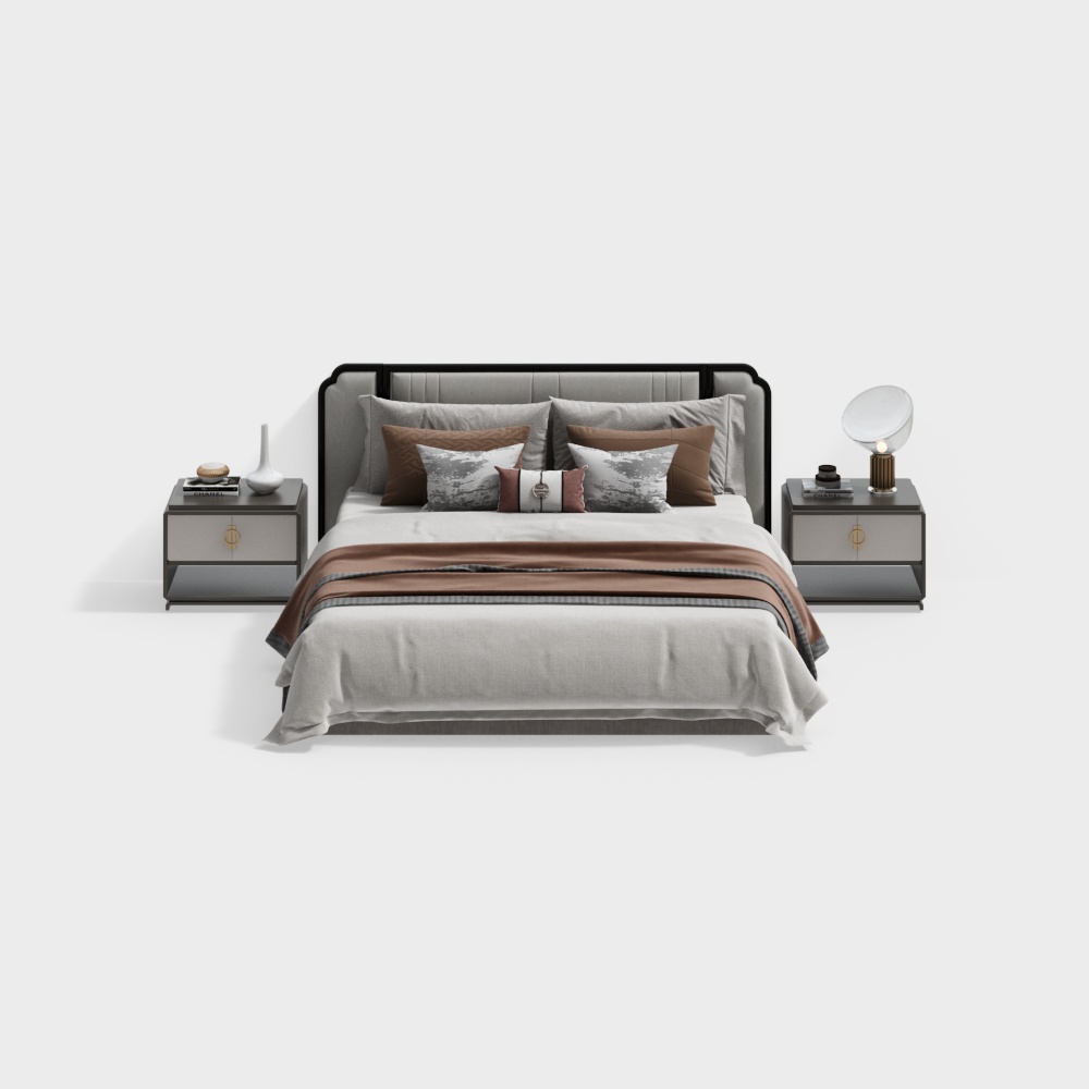 ห้องนอนที่มีเตียงคู่