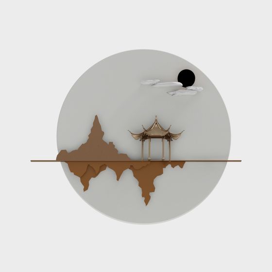 Tranquil Moonlit Pavilion 3D model for Creative Projects