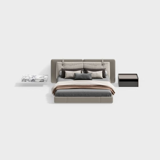 Chambre avec lit double moderne