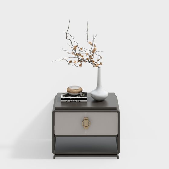 Sophisticated Nightstand 3D model for Modern Interiors