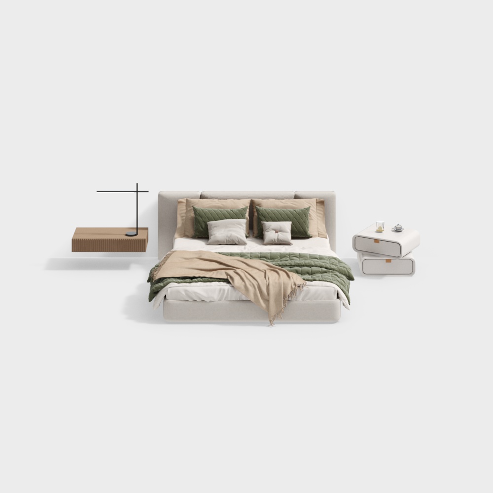 ห้องนอนที่มีเตียงคู่