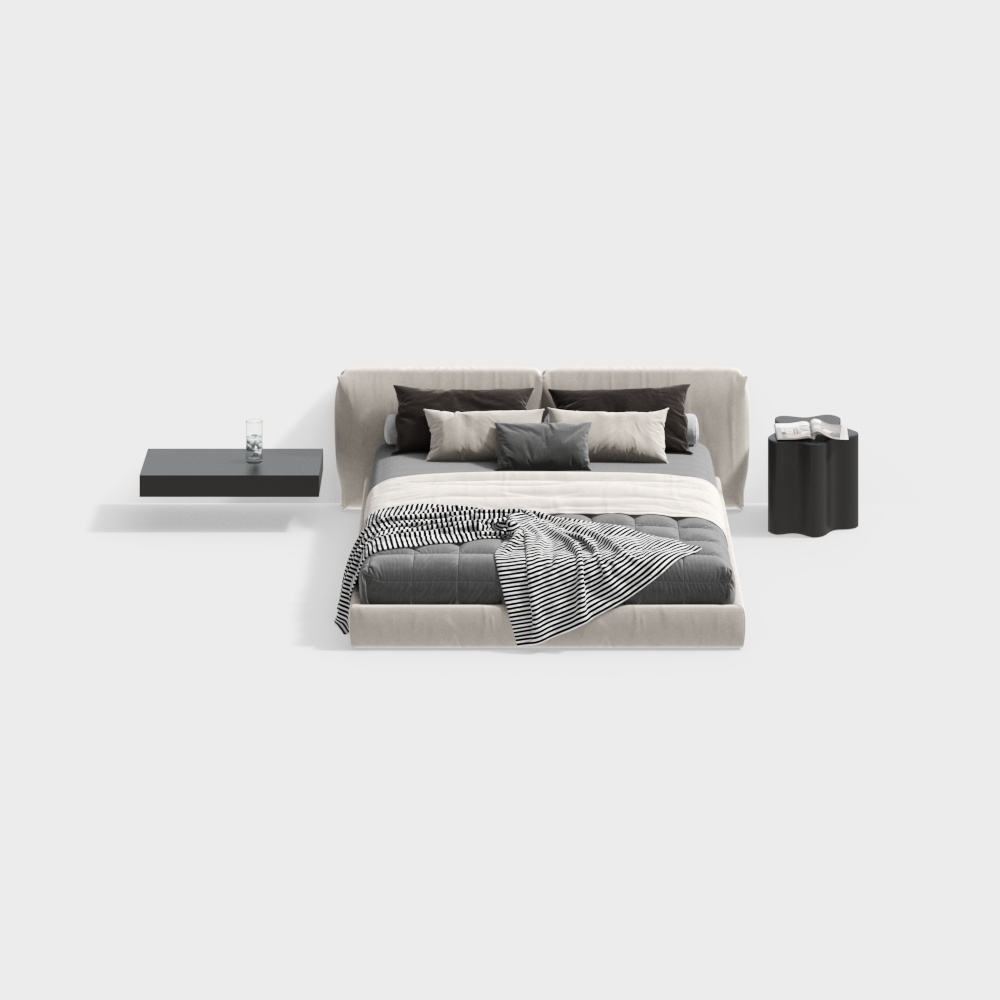 ห้องนอนที่มีเตียงคู่