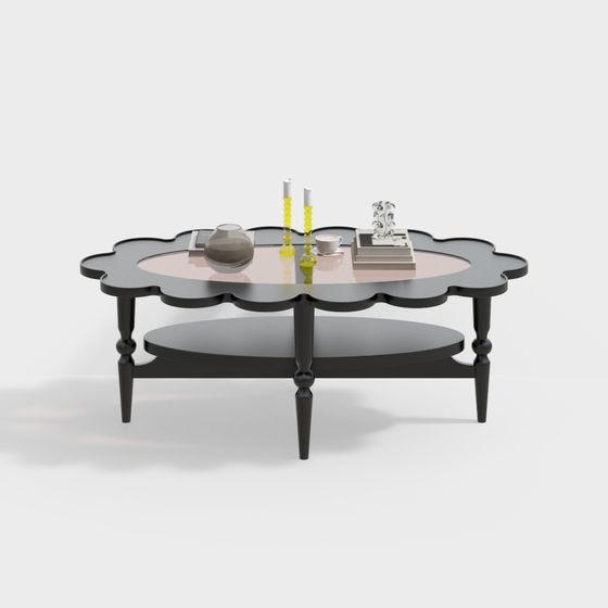 Elegant Low-Poly Coffee Table 3D model
