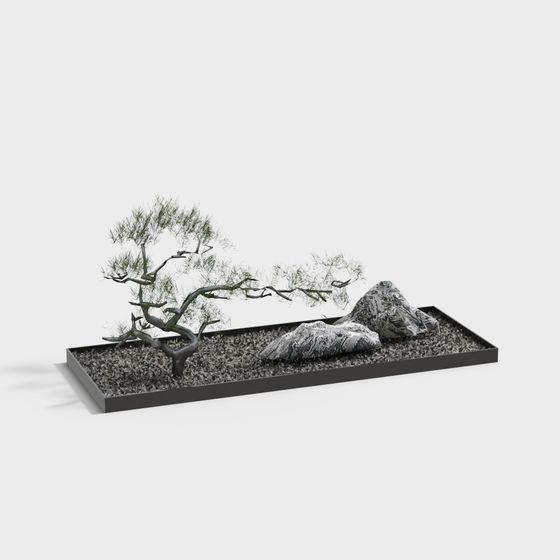 Elegant Low-Poly Pine Tree 3D Model for Creative Use