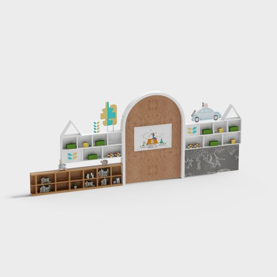 Charming Kids Room 3D model in Low Polygon Style