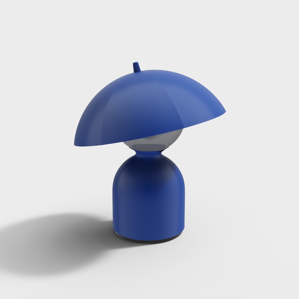 Elegant Low-Poly 3D Lamp – Navy Blue Minimalist Design