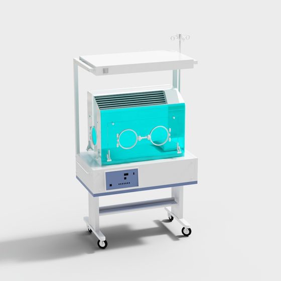 Futuristic Newborn Incubator 3D Model