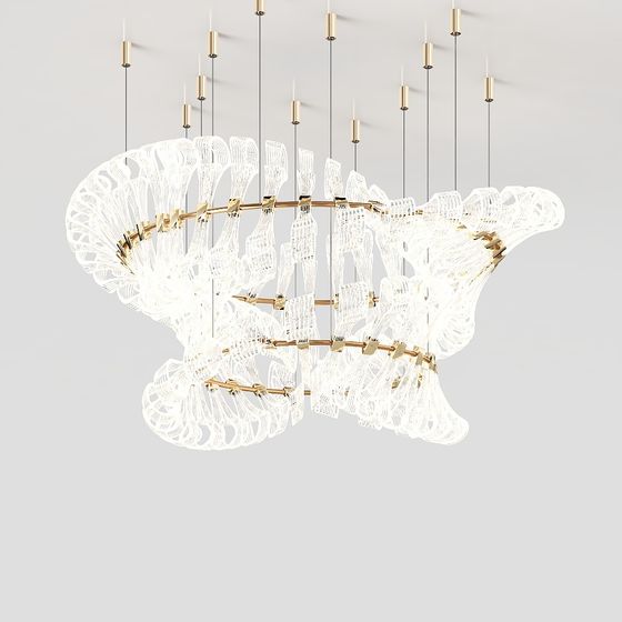 Đèn chùm tinh thể kính khách sạn sang trọng hiện đại