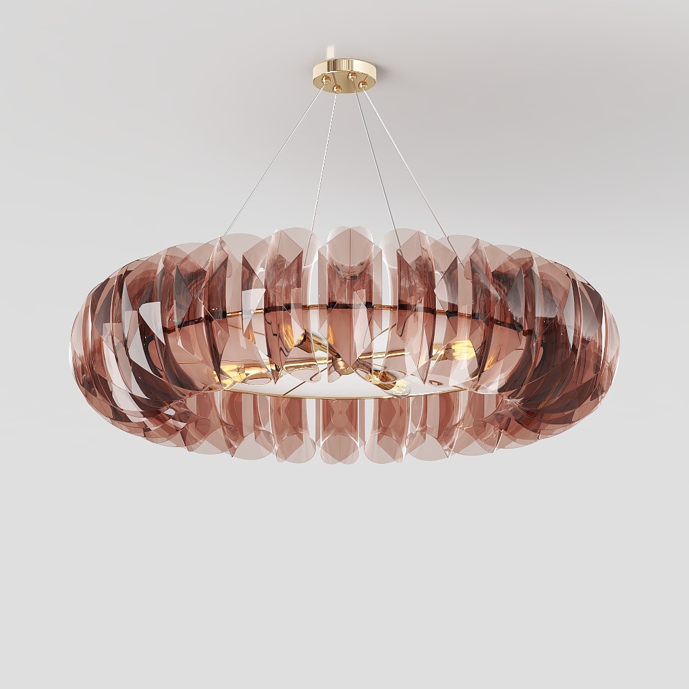 Modern light luxury hotel glass crystal chandelier