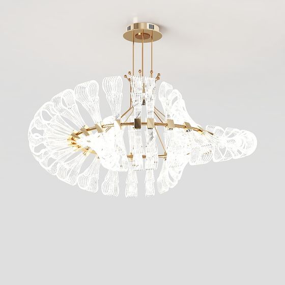 Elegant Flower-Inspired 3D Light Fixture Model