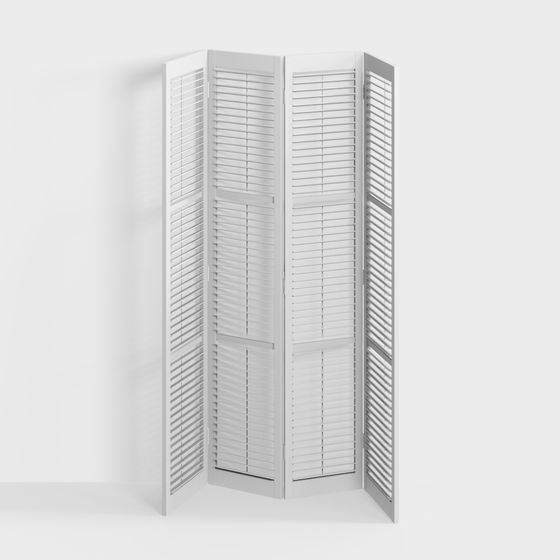 Modern Minimalist Louvered Screen 3D model