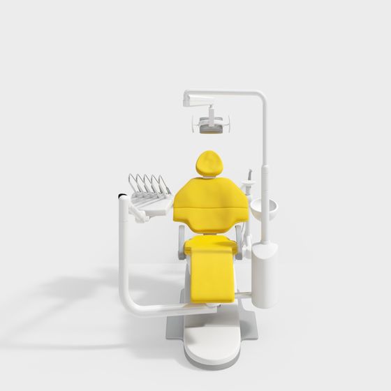 Stylish Dental Chair 3D model for Modern Medical Environments