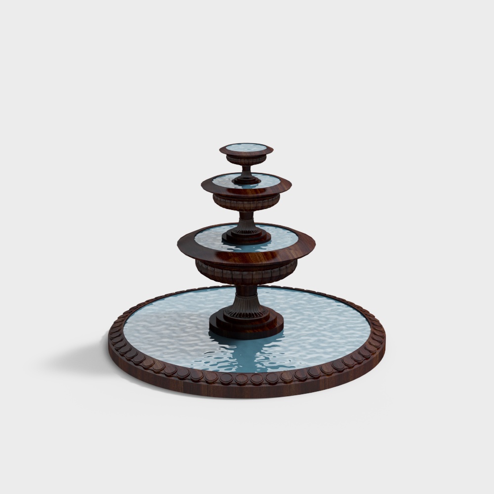 Garden fountain landscape