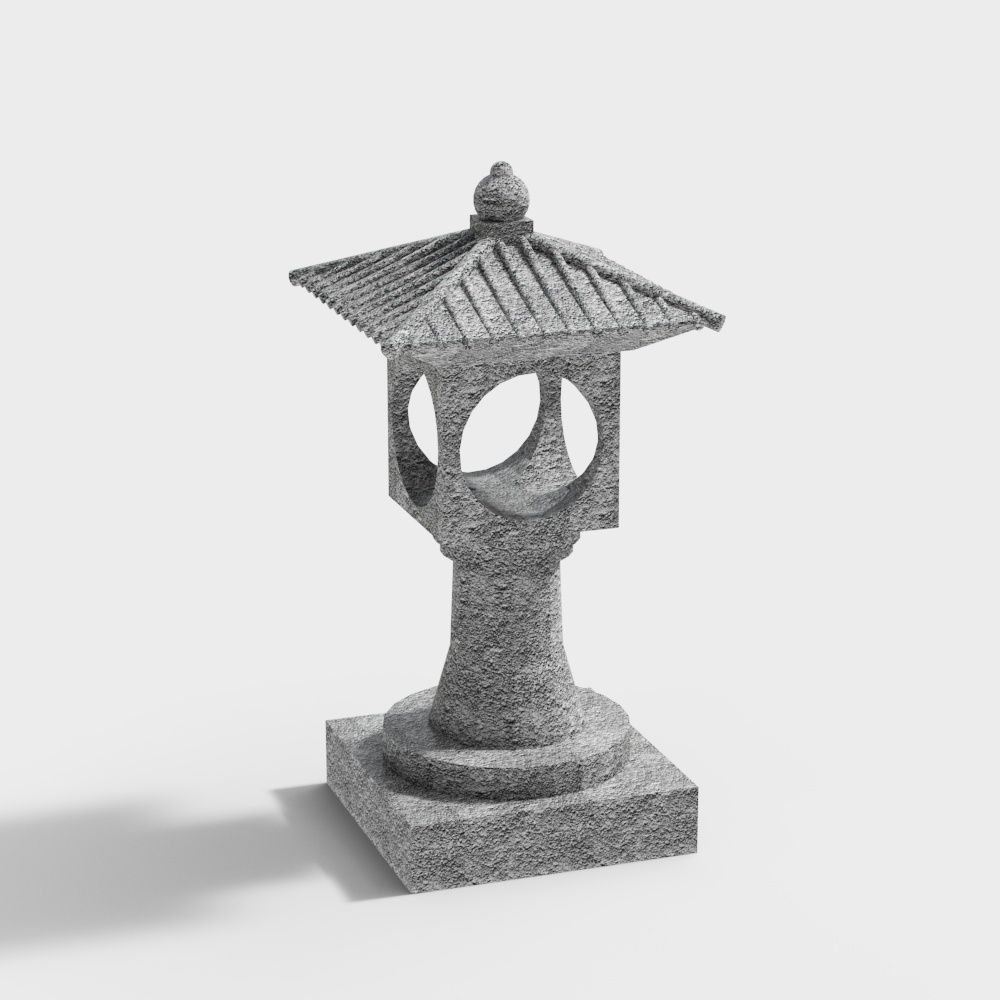 New Chinese style courtyard stone pillar lamp landscape
