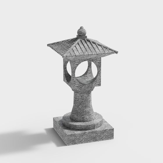 Beautiful Stone Lantern 3D Model for Your Designs