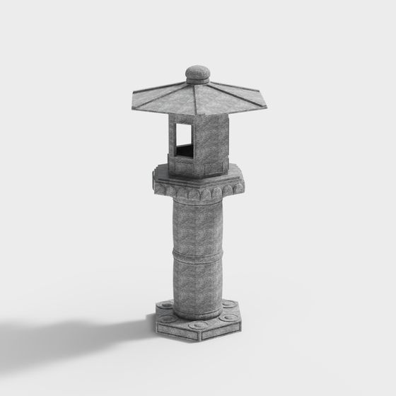Eastern Light 3D model - Japanese Stone Lantern